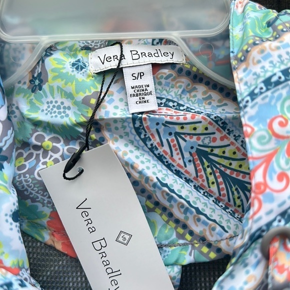 NWT Vera Bradley Packable Raincoat - Citrus Paisley Large Small Medium - Picture 5 of 13